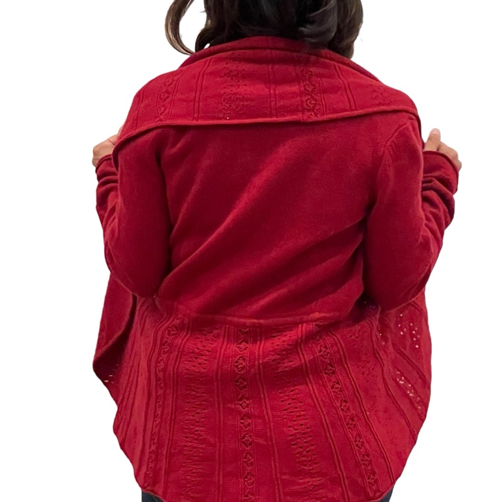 Knitted Red Cardigan - Picture 2 of 3